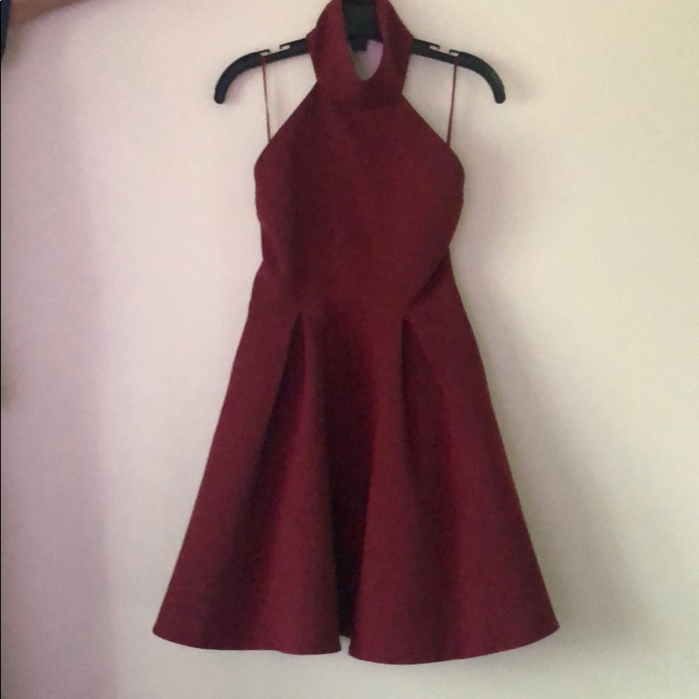 Red Maroon Smoke Trails Dress - Picture 8 of 9